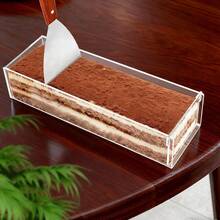1pc Transparent Acrylic Tiramisu Mold With Lid, Detachable Rectangular Cheesecake Mold And Mousse Cake Box, Reusable Transparent No-Bake Dessert Mold With Removable Side Panels And Cake Base, Suitable For Home Kitchen And Bakery Display - Multicolor - View 5