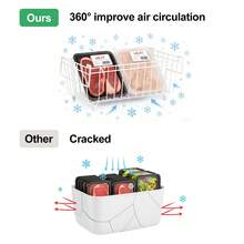 4 Pack Freezer Baskets For Chest Freezers Black Storage Bins With Handles - White - View 3