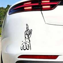Stiker Mobil Eksterior Tahan Air dengan Kaligrafi Arab dan Gerakan Takbir, Stiker Vinyl Perekat Diri Dekoratif untuk Bodi Mobil, Bumper, Jendela, Dekorasi Eksterior Kendaraan - A - View 9