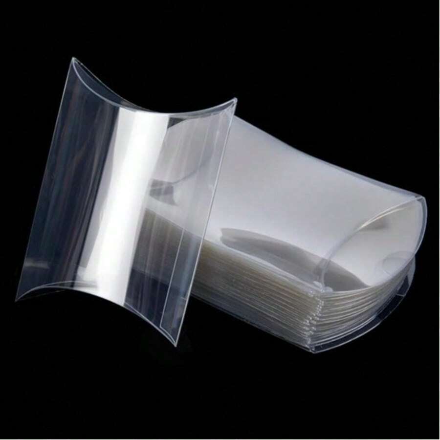 50/100個 PVC 透明枕頭禮品盒,生日、婚禮、派對用透明包裝盒 - 查看 1