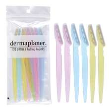 5/10/20/30/40 piezas Tijeras de acero inoxidable para cejas, condones, tijeras de mango largo, tijeras para cejas, herramientas de belleza para recortar y arreglar cejas, herramientas exfoliantes y exfoliantes, área del bikini, maquinillas de afeitar, herramientas exfoliantes de precisión - Multicolor - Ver 3
