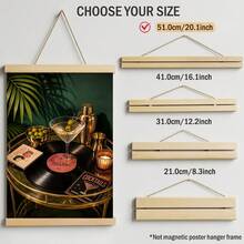 1pc Vintage Bar Cart Wall Art Canvas Poster Retro Cocktail Prints Martini Glass Painting Vinyl Record Artwork Picture Giclee Print Dark Green Kitchen Home Bar Decoration Moody Aesthetic Framed/Unframed/Wooden Hanging - Record Tray - View 18
