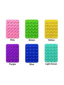 Double-Sided Suction Cup Phone Holder, Silicone Non-Slip Washable Phone Bracket Sticker - Multicolor - View 34