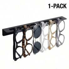 Eyewear Storage Rack, Heavy Duty Wall-Mounted Glasses Organizer, Space-Saving Eyewear Display Stand | Black Powder Coated, Suitable For Entryway And Closet - Multicolor - View 2