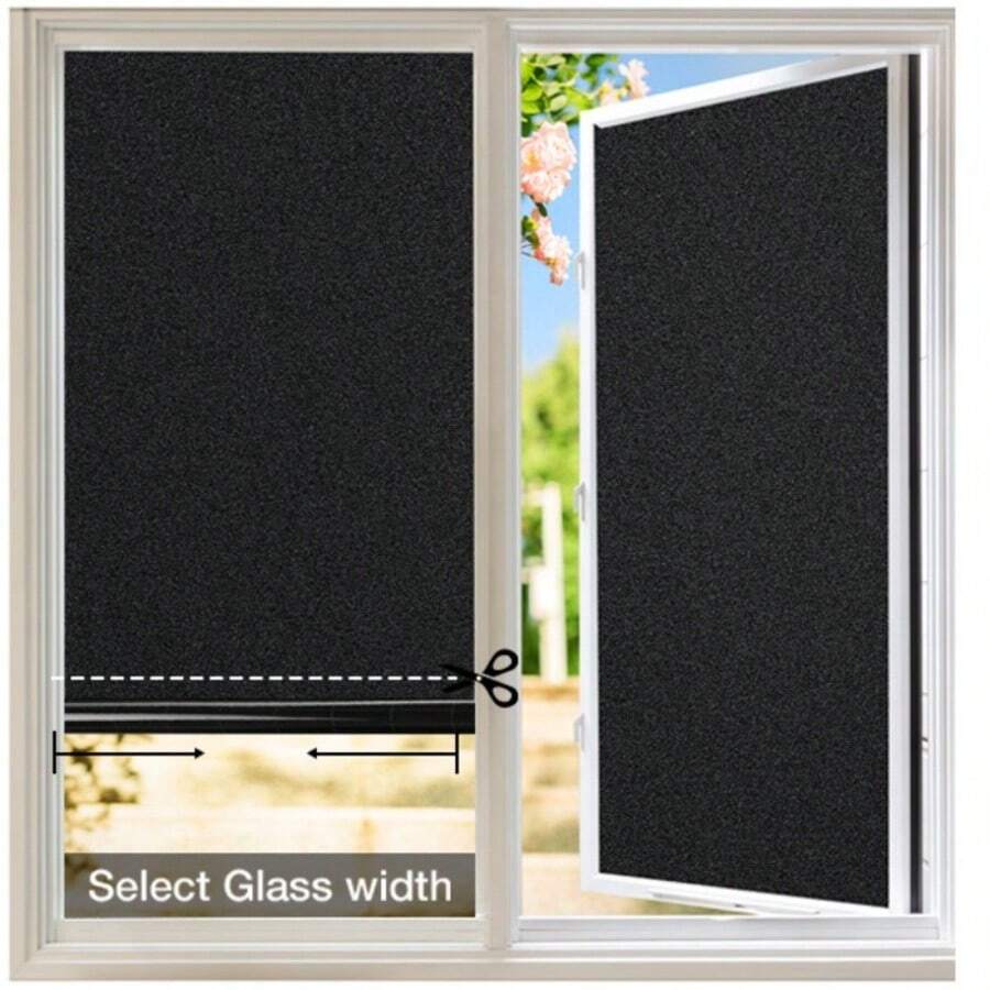 Customisable Blackout Window Film – Privacy Film For Bedrooms And Bathrooms In The Home, And Frosted Stickers For Living Rooms, Offices And Cars – For Privacy And Light Control, Suitable For Children's Bedrooms And Storage Rooms