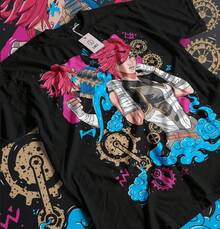 Maglietta Jinx Arcane Anime Giapponese Cartone Animato Grafica Jinx Arcane Tutte le Taglie - nero - Visualizzare 1