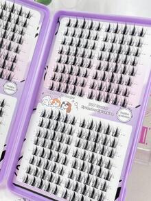 LIMEIKAI 320pcs Manga Eyelash Clusters, Sharp Eyelash, DIY Eyelash Extension, 10-16mm Length 0.07mm Thickness Natural Look Anime Eyelash Clusters, Fine Korean Style Makeup Eyelash Clusters, Asian Style Reusable Beginner Friendly - View 10