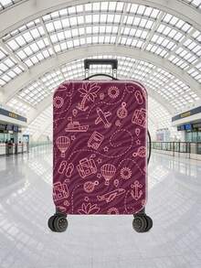 1PC Airplane Travel Flat Printed Luggage Protector (Luggage Cover Only, No Luggage Included) Essential Accessories For Travel And Checked Luggage. - Multicolor - View 5