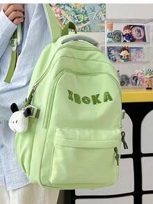 LECEY Casual Versatile Large Capacity Backpack - Green - View 3