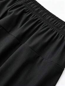 [Men's Shorts]Men's Outdoor Sports Shorts With Drawstring Waist And Multiple Pockets, Comfortable To Wear Black - Black - View 8