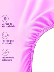 Latu Magazine Jogo Lençol 3 Peças King Queen Casal Solteiro Com Elástico 170 Fios Kit Com Fronha Cama Toque Macio - Lilás - Visão 7