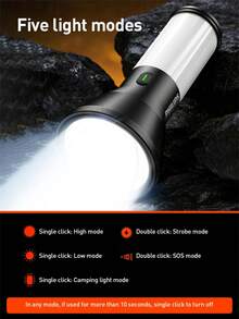 Philips SFL1253 Multi-Function Flashlight Camping Lantern Dual Main & Side Light 360° All-Round Illumination 5 Lighting Modes Stepless Dimming Torch With Dual-Color Indicator Ring For Camping Hiking Emergency - Flashlight - View 9