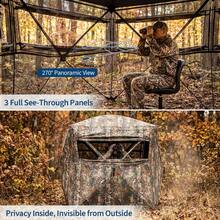 CuisinSmart Pop Up Hunting Blind With See Through Silent Windows, Camo Weather Resistant Ground Tent For Turkey Deer Duck Hunting, Portable Shelter With Carry Bag 59x59x65.75 Inch - 59x59x65.75 Inch - View 4
