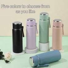 Stylish Stainless Steel Insulated Water Bottle - Reusable, Hand-Wash Only, Perfect For Couples & Students, Bullet Head, High Appearance, Male And Female - Multicolor - View 1