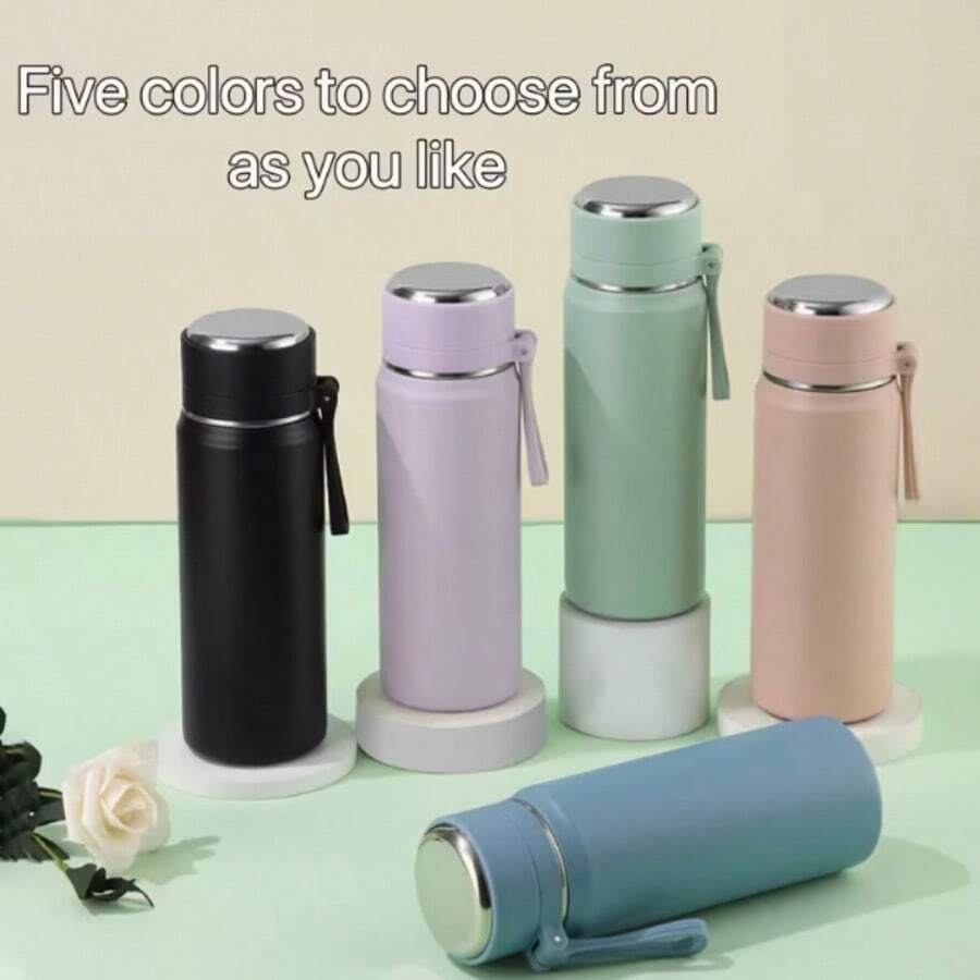 Stylish Stainless Steel Insulated Water Bottle - Reusable, Hand-Wash Only, Perfect For Couples & Students, Bullet Head, High Appearance, Male And Female - Multicolor - View 1