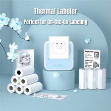 ORICO 2 Inch Portable Mini Thermal Printer, Label Maker With Paper Roll, Small Pocket Printer, Easy To Use, Suitable For Office, Home, Small Business, Address, Logo, Clothing, Stickers - Baby Blue - View 14