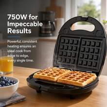 3-In-1 Sandwich Maker, Panini Press & Waffle Iron 750W,  Removable Nonstick Plates, Dual LED Indicators, Cool-Touch  Locking Handle, Easy Clean, For Grilled Cheese, Steak,  Breakfast Toast,304 Stainless Steel, Black - US A Type Plug(110-127V) - View 7