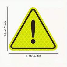 2pcs Triangle Stickers; Rhombus & Exclamation Mark Design - Colorful, Suitable For Motorcycles, Cars, Bicycles - High Adhesion Stickers; Helmet Stickers, Vehicle Visibility, Sign Style. - A - View 7
