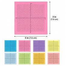 8入格紋便利貼,適用辦公室學校數學用品 - 每本200張,總共200張,7.62x7.62cm 有線迷你格紋筆記本,四象限格紋,背膠設計,適合繪圖、規劃,格紋紙學校用品 - 均碼 - 查看 3