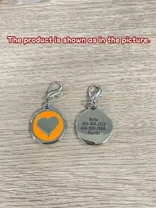 1pc Personalized Shiny Paw Print Pet ID Tag, Customizable With Your Phone Number And Pet Name, Engraved Dog Tag, Cat ID Tag, Customized Engraved Pet ID Tag, Prevent Pets From Getting Lost During Outdoor Activities, Can Be Attached To Cat And Dog Collars, Pet Pendant - Multicolor - View 11