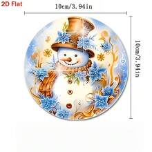 聖誕節寵物杯墊，聖誕雪人圖案設計隔熱杯墊，可手洗，價格實惠，適合活動與派對裝飾，桌上裝飾，萬聖節、聖誕節、感恩節節日裝飾 - PET-323 - 查看 7