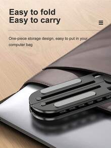 筆電桌上支架 可調高可折疊便攜式鋁合金筆電支架，相容 MacBook Air Pro、Surface、Chromebook、Pro、HP 及其他 10-15.6 吋筆電與平板電腦，可調式人體工學設計，10 段可調高度，可根據實際需求調整至舒適操作角度與高度，維持正確姿勢，輕鬆打字 - 款式A - 查看 7