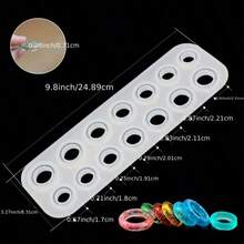 1件樹脂戒指矽膠模具，環氧樹脂模具，DIY戒指/耳環/吊墜/手工藝 - 白色 - 查看 7