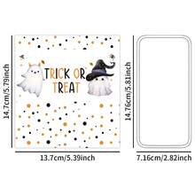 10pcs Trick Or Treat Halloween Chocolate Bar Wrapper Stickers, Watercolor Ghost Witch Spider Candy Bar Labels, Perfect For Halloween Party Favors, Gift Packaging, Halloween Birthday Decor Holiday Party Supplies Room Decor Home Decor Halloween Decor - A - View 2