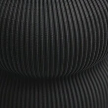 ORIZZONTE Vase décoratif à double globe avec texture côtelée verticale, porte-fleurs pour fleurs séchées et compositions minimalistes, décoration maison/bureau – 100 % fabriqué en Italie, expédié d'Italie - noir - Voir 7