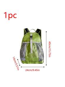 1 buah Ransel Ringan Kapasitas Besar Motif Blok Warna, Tahan Air dan Tahan Aus, Tas Penyimpanan Anti Debu untuk Olahraga dan Perjalanan - MultiWarna - View 3