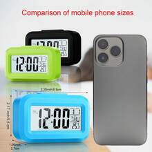 MINI Multi-Function Digital Alarm Clock With LED Display - Palm-Sized, Portable, Battery Powered Calendar (Batteries Not Included), Thermometer And Timer, Suitable For Office, Bedside Or Desk, Bedroom Alarm Clock - Multicolor - View 7