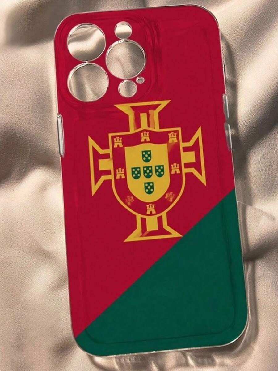 Funda de teléfono con gran agujero de color de la bandera de Portugal, mercancía para fans de Portugal, compatible con Phone 17 Pro Max, 17 Pro, 17, 16 Pro Max, 16 Pro, 16, 15 Pro Max, 15 Pro, 14 Pro Max, 14 Pro, 14, 13 Pro Max, 13 Pro, 13, 12 Pro Max, 11, cubierta protectora de teléfono - Multicolor - Ver 1