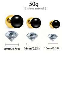 200g Artificial Floating Non-Porous Pearls For Vase Filler, 10mm/16mm/20mm Mixed Sizes, For Vase Decoration, Wedding Decor, Vase Filler, Floating Candle Decoration, Home Center Table Decor, Suitable For DIY Wedding, Birthday, Theme Party, Valentine's Day Decor, Halloween Decor And Christmas Center Decor - Bright Gold + Black + Diamonds - View 9