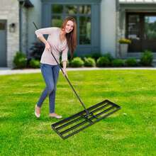 1.75m/5.74ft Lawn Leveling Rake, Lawn Leveling Rake For Yard, Lawn Leveler Tool For Turf Leveling Topsoil Spreading Pitch Preparation Garden Tool - A - View 4