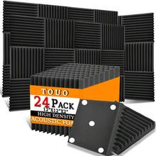 TOUO 8 Warna Panel Busa Akustik Berbentuk Baji, Paket 6-48 Buah, Bahan Perawatan Akustik Dinding Kedap Suara untuk Studio dan Home Theater - Baji - View 83