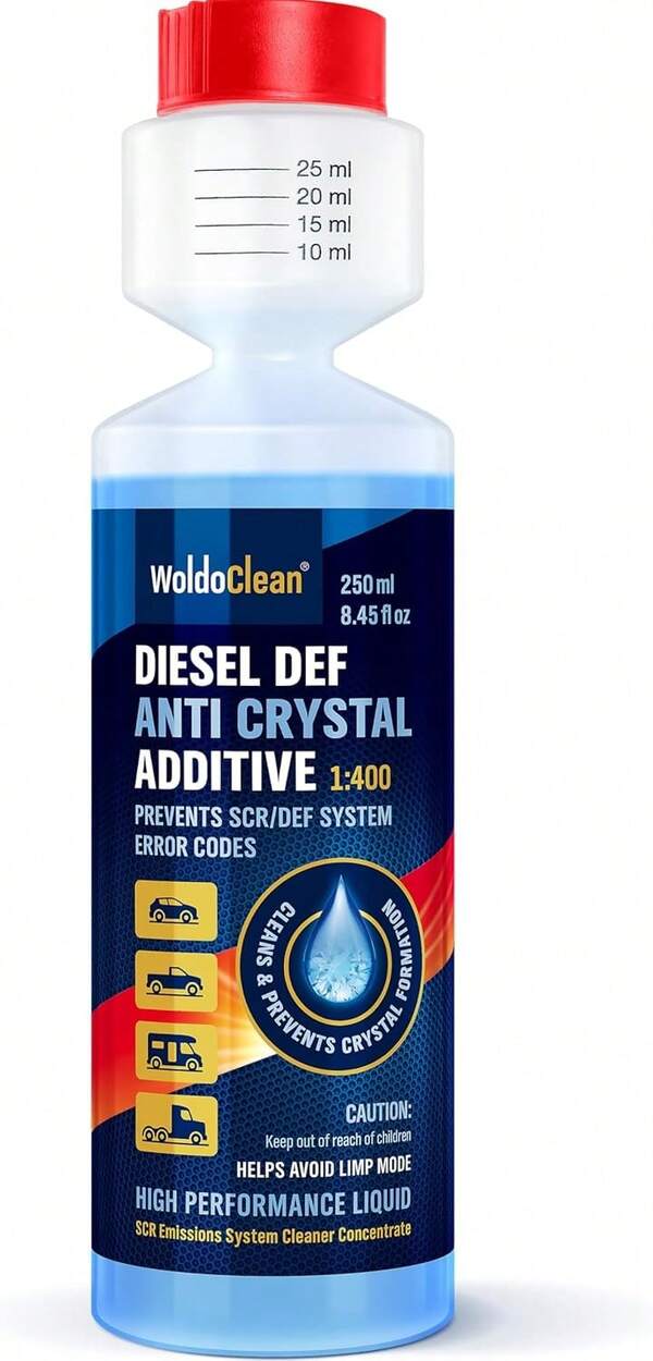 WoldoClean DEF Crystal Treatment 1:400 Ultra Concentrated 845 Fl Oz -  Exhaust Fluid Additive SCR Cleaner, Treats 264 Gallons, Up To 5 Tank Refills