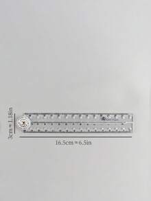 Light Luxury Plastic Multifunctional Folding Ruler 30cm High Precision Rotatable Straight Ruler Transparent / Black & White Dual Color Optional Student Math Drawing Measurement Tool Office Learning Precise Scale Ruler Durable Portable Geometry Ruler - Multicolor - View 12