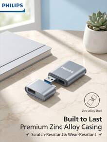 PHILIPS Portable SD Card Reader, USB 3.1 Interface For Efficient And Stable Performance, Dual-Interface Plug And Play, Lanyard Hole For Easy Carrying, Ideal For Photography And Everyday Data Transfer. - View 6