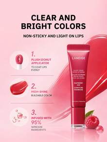 Laneige Glaze Craze 有色唇部精華液 覆盆莓果醬色 12g/淨重 0.42 Oz. - Serum RASPBERRY JAM - 查看 3