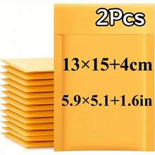 2/5/10/20pcs Yellow Kraft Bubble Mailers, Self Seal Padded Envelopes, Waterproof Shockproof Shipping Bags For Small Business - Yellow - View 17
