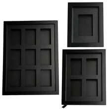 4/9 Slot Trading Card Wall Mountable Display Frame Fit PSA/ACE/CGC Slabs - Black - View 10