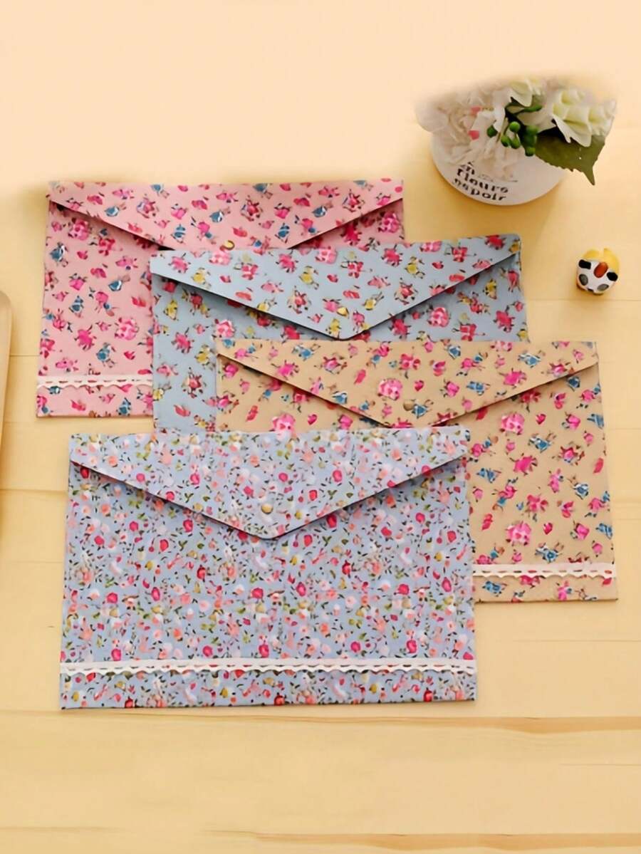 2 PCS Document Organizer - Polyester Material Printing Design | Large Capacity Office, Home, And School Document And Receipt Storage, Back To School - Multicolor - View 1