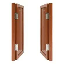 Wall Mount Partition Single Door, Fence Door For Stairs, Passageway Dividing Door ,For Cafés, Bars,Clubs, Living Rooms, Balconies, Terraces - Brown - View 10