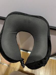 Portable U-Shaped Inflatable Neck Pillow, Ergonomic Design, Machine Washable, All-Season Use, Space Theme, Casual Style Nap Neck Pillow, Suitable For Travel And Camping, Multi-Position Sleep Pillow, Applicable For Airplane, Car, Office - Multicolor - View 9