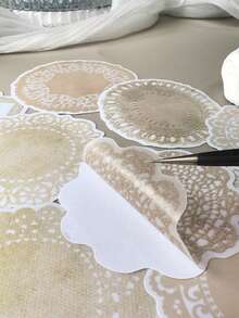 1 Pack 30pcs Vintage Soft Lace Pattern Stickers DIY Decoration Scrapbook Collage Material - BQ345 - View 5