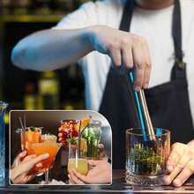 1件 8英吋專業調酒壓汁棒，Mojito冰碎器、手動檸檬榨汁器與水果壓碎器，多功能吧台工具，適用於薄荷朱利普、賓奇調酒，居家廚房小工具 - 查看 3