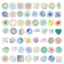 56pcs Watercolor Dreamy Galaxy Planet PET Transparent Stickers For Student Planner Diary Notebook Decoration - T01042781 - View 7