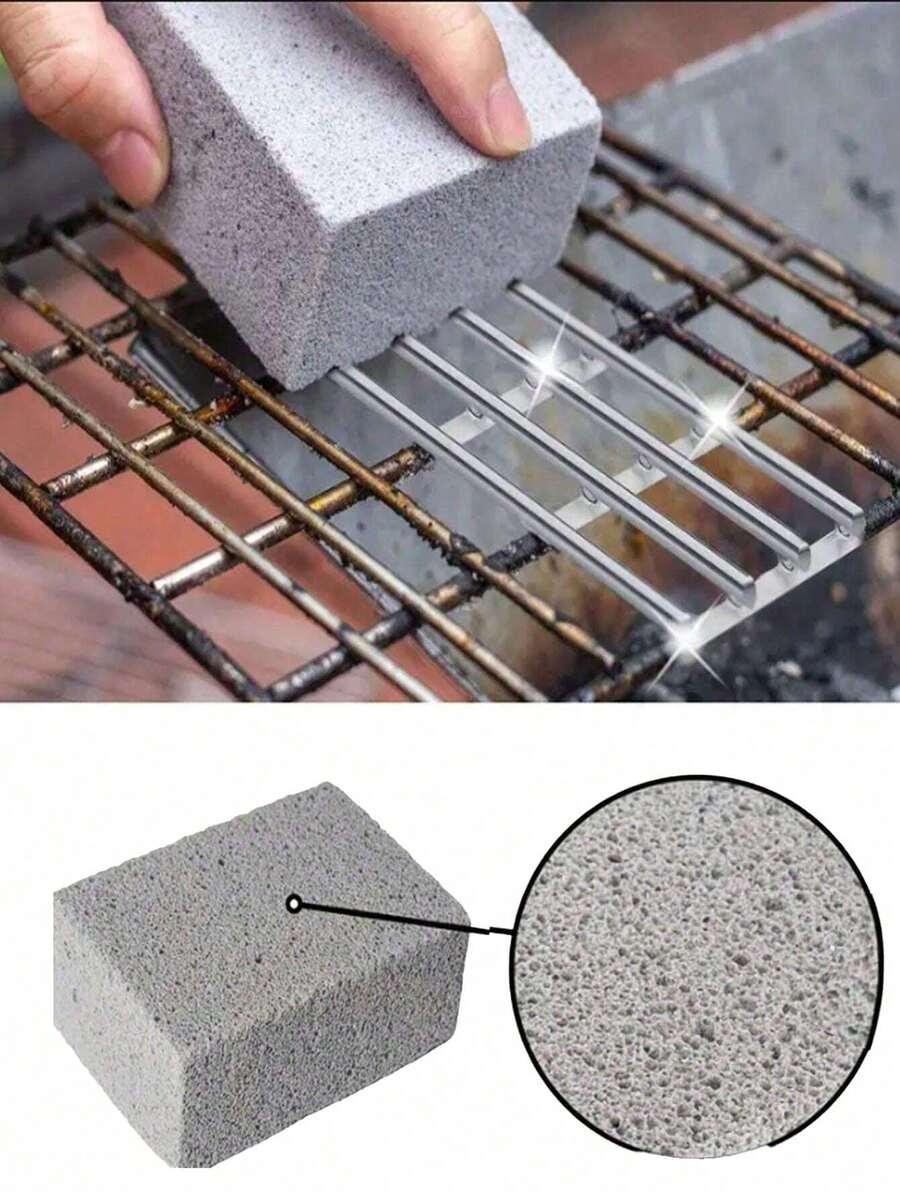 2/1pc Set BBQ Cleaning Stone, Suitable For Outdoor, Travel, Camping, Grill And Pan. Can Remove Stains And Burnt Marks, Durable And Easy To Clean, Powerful Stain Removal, Essential For Home, Family Must-Have.