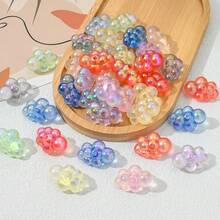 10pcs Transparent Acrylic Cloud Beads, UV Colorful Beautiful Cloud Bubble Beads, Suitable For DIY Crafts Like Bracelets, Necklaces, Bag Charms And Other Creative Handmade Items - Multicolor - View 9