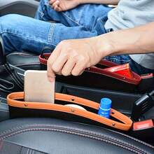Car Seat Gap Storage Box, Car Seat Gap Filler, PU Full Leather Car Seat Gap Storage Box, Universal Fit, Can Be Placed Between Car Seats, Used To Store Phone, Keys, Cards, Pens And Other Items, Halloween, Christmas - Multicolor - View 10
